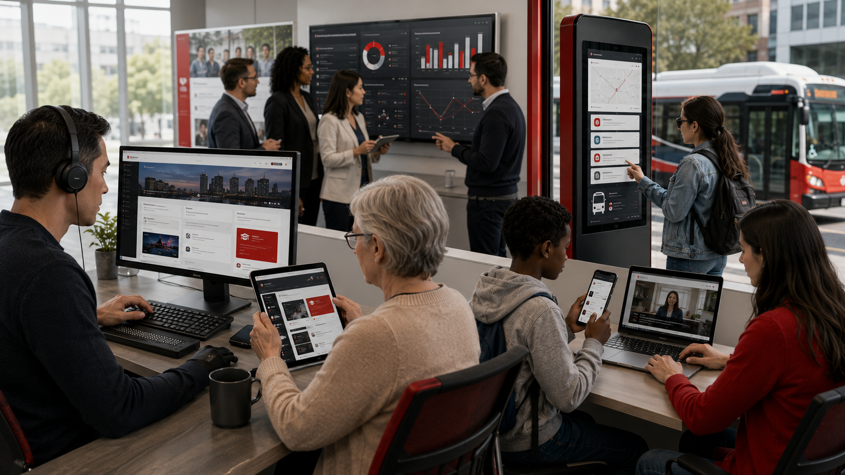 Modern workspace for inclusive tech collaboration