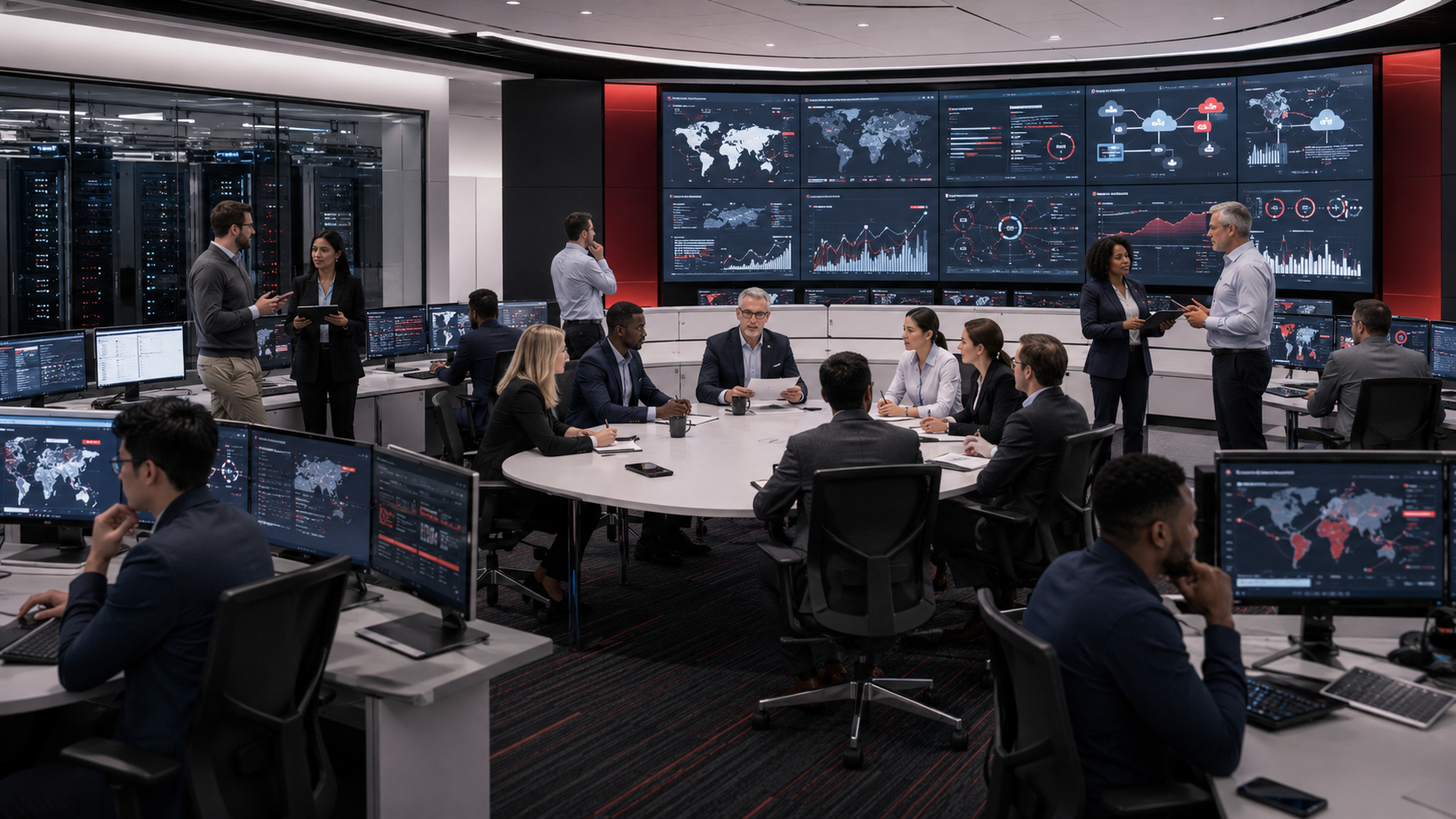 Business continuity professionals planning organizational resilience
