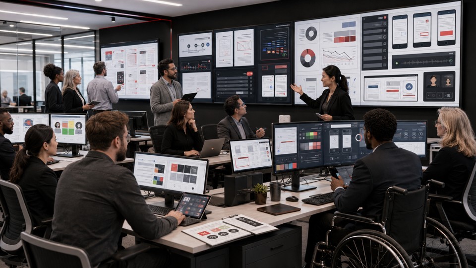 Accessibility specialists testing inclusive websites and digital experiences