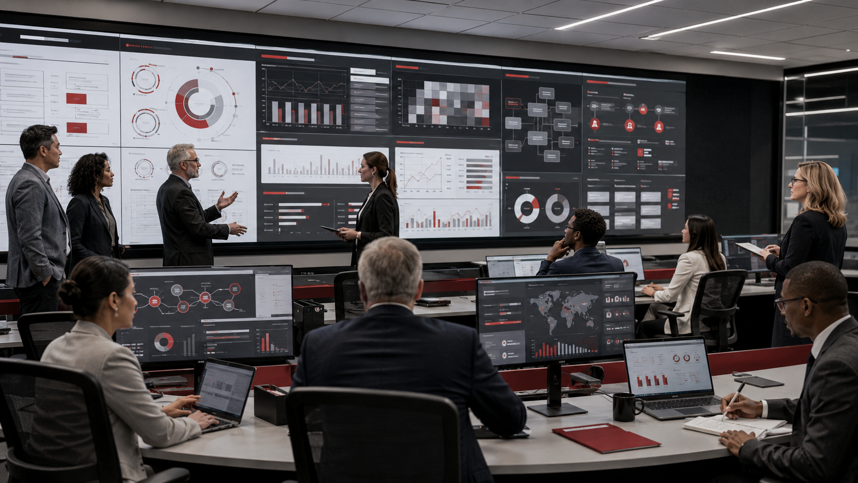 Government leaders and technology professionals collaborating on AI governance, risk management, and responsible AI adoption