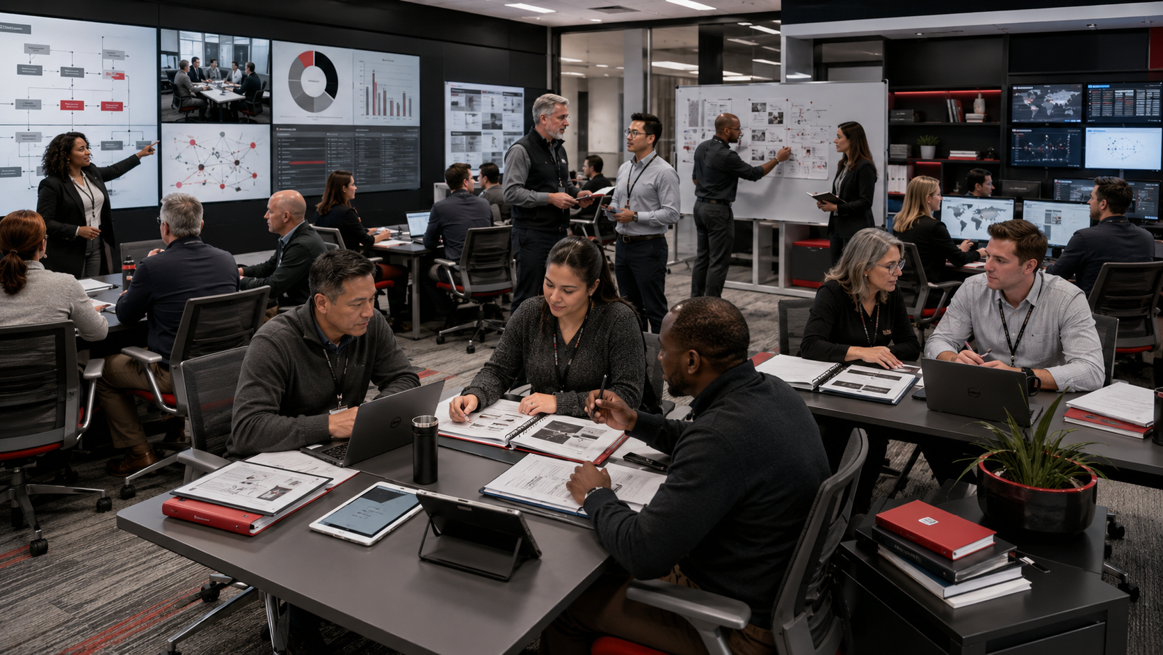Government personnel participating in technical training, hands-on instruction, and structured knowledge transfer